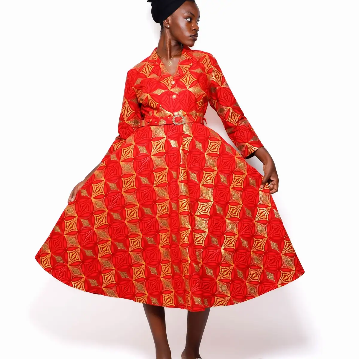 Robe volante wax brillant