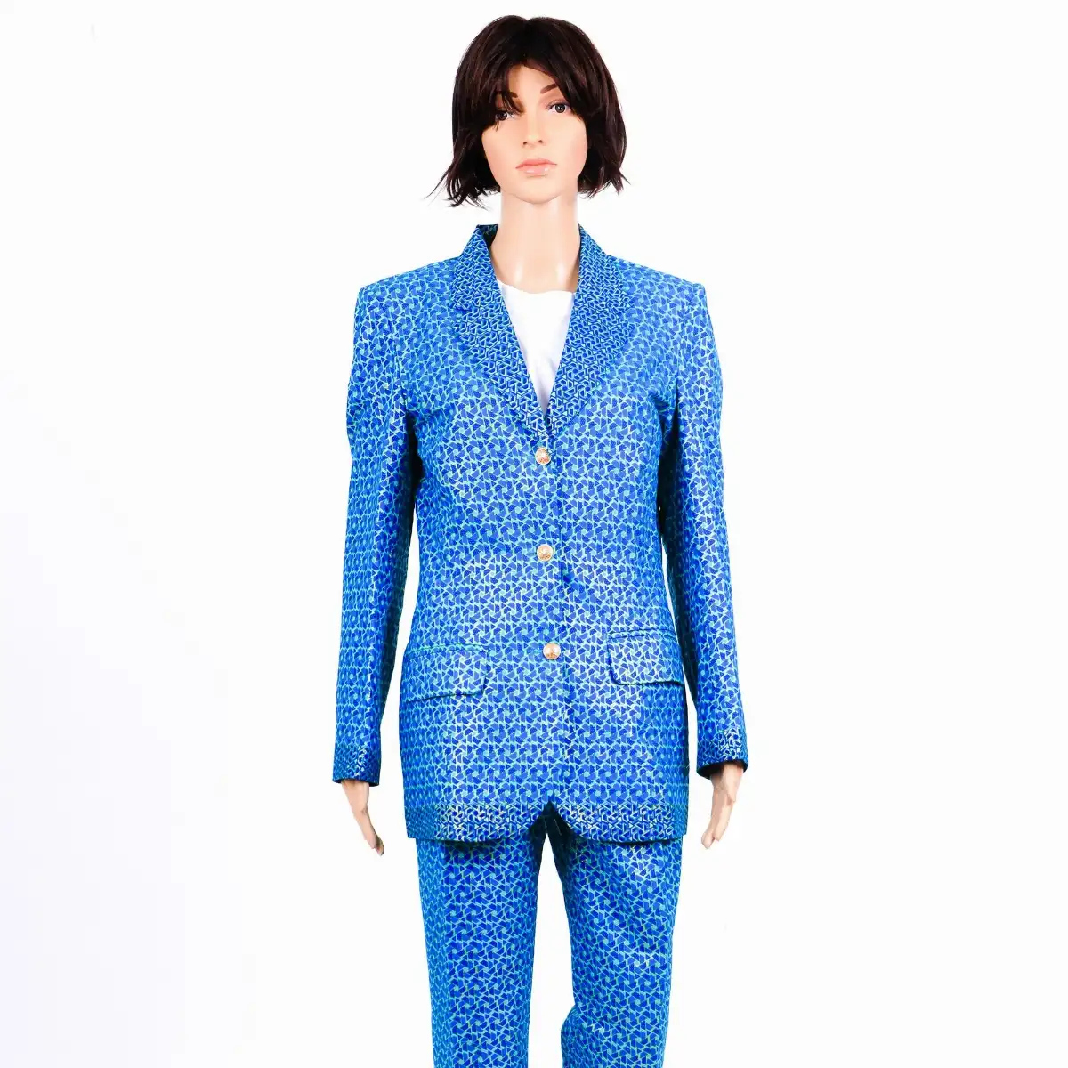 Ensemble tailleur bleu électrique