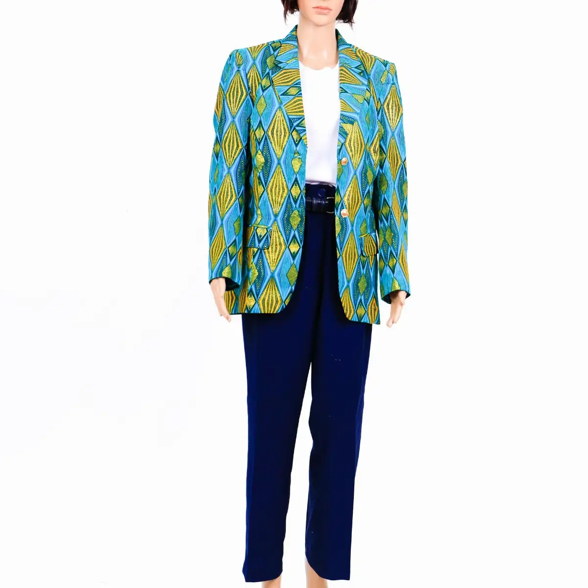 Blazer imprimé Wax brillant