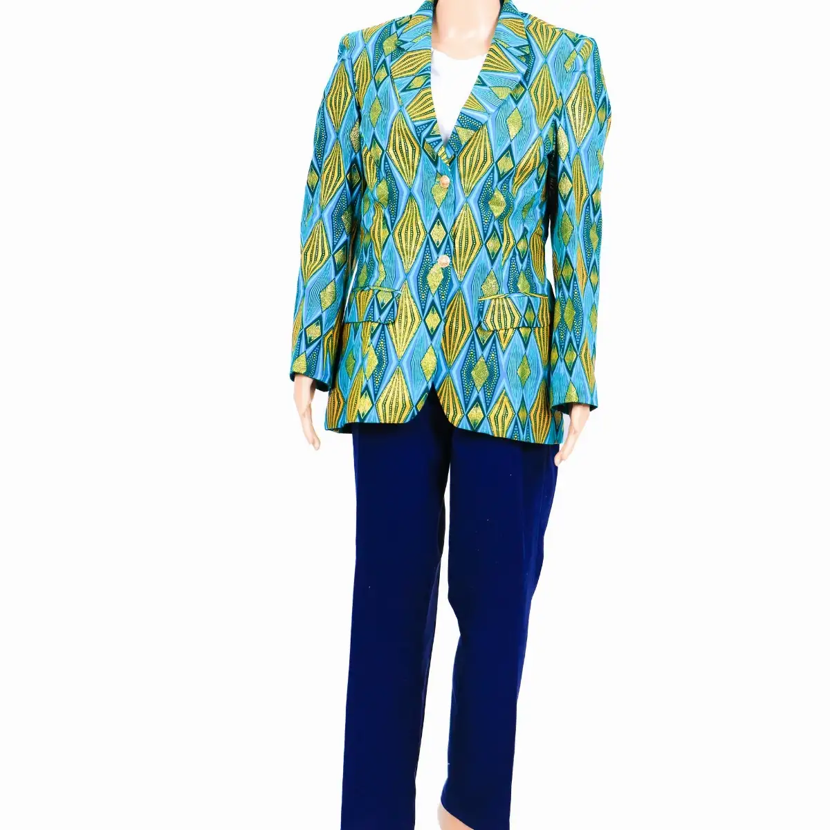 Blazer imprimé Wax brillant