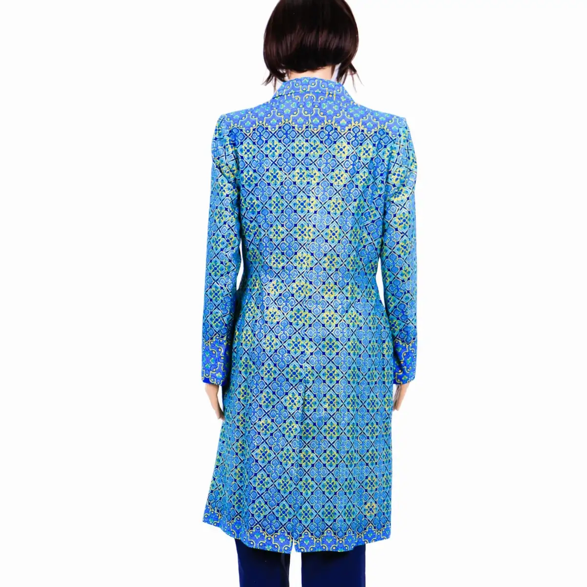 Veste longue bleue