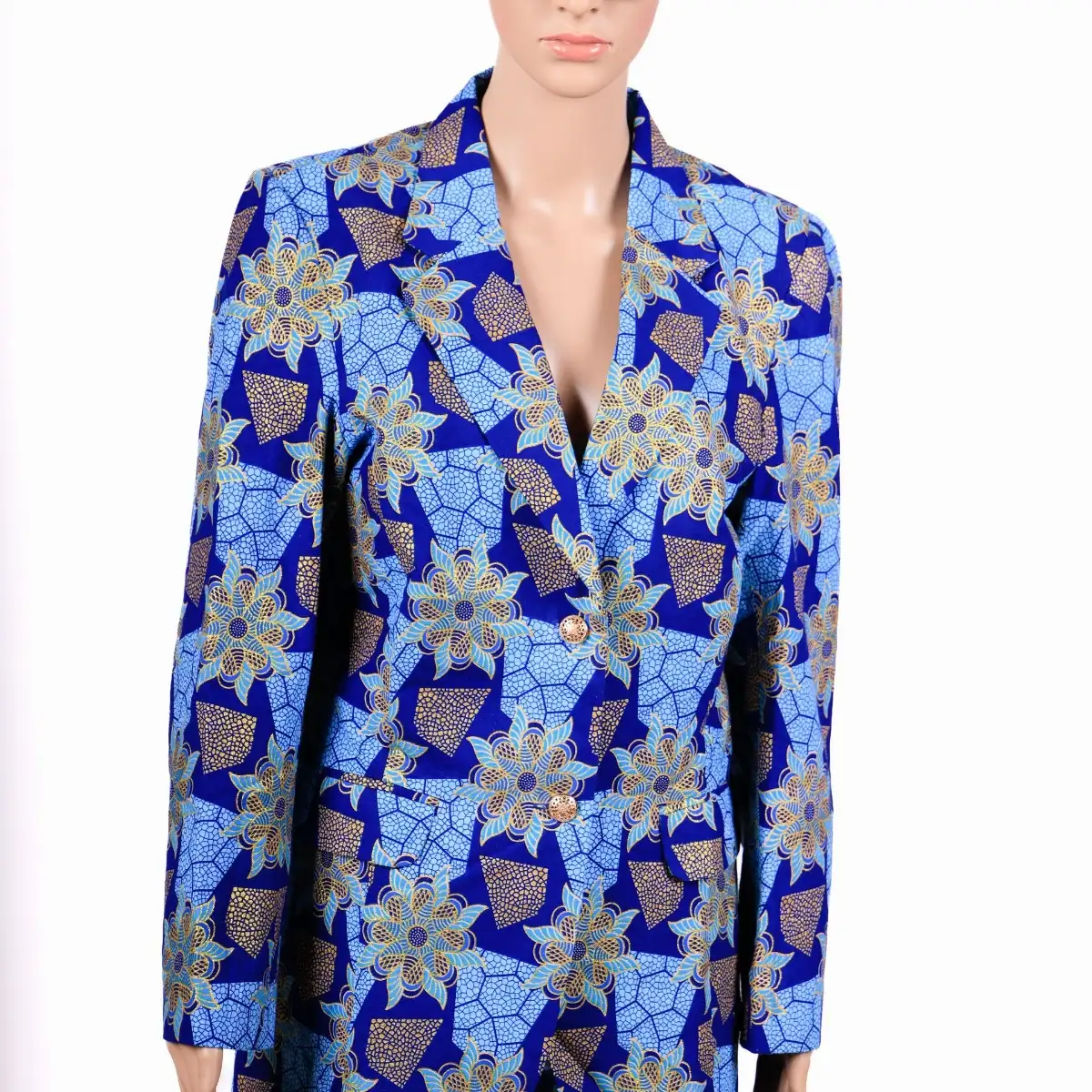 Veste à motifs bleus