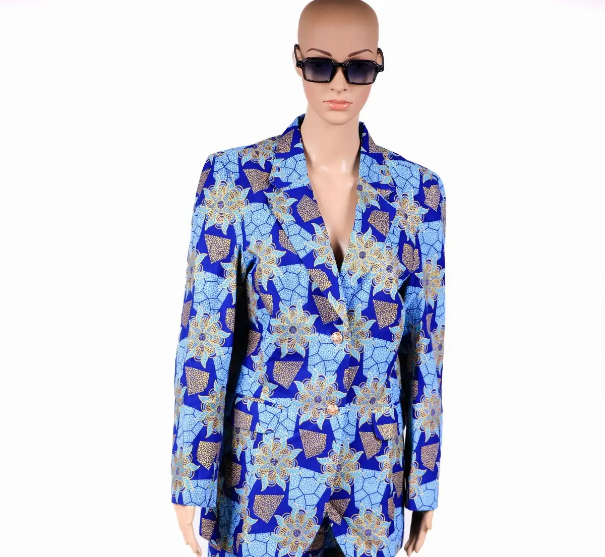 Veste à motifs bleus