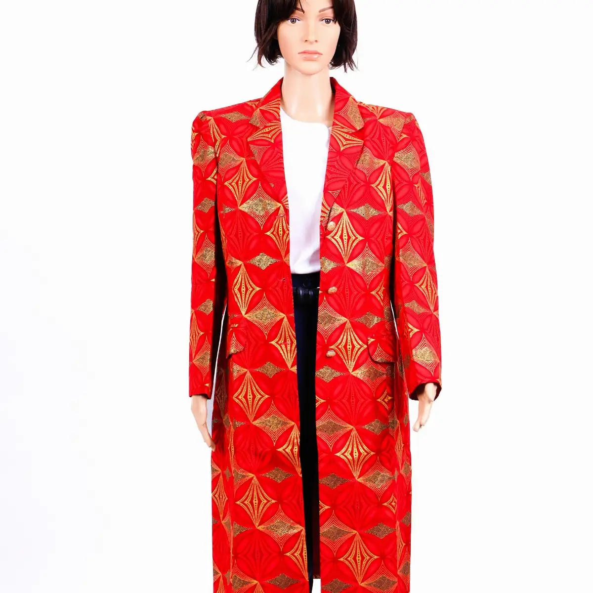 Veste rouge longue