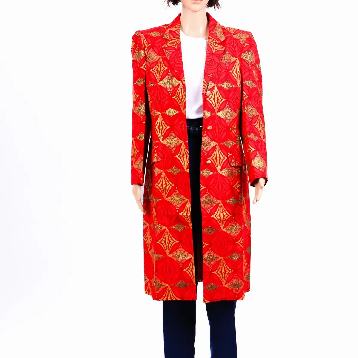 Veste rouge longue