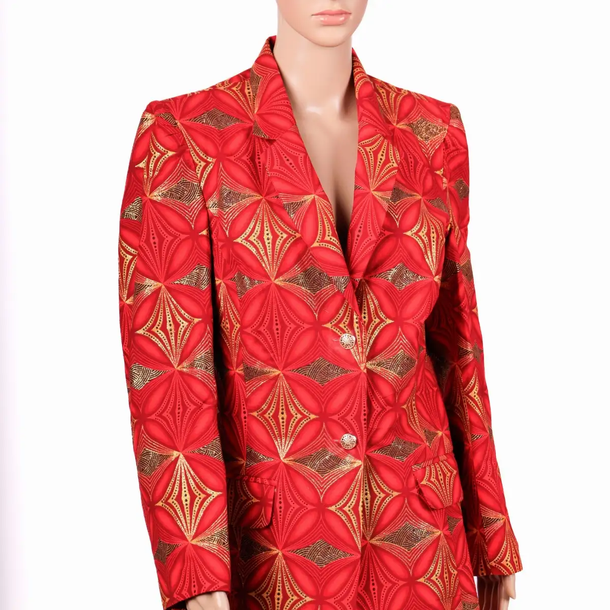 Veste rouge doré