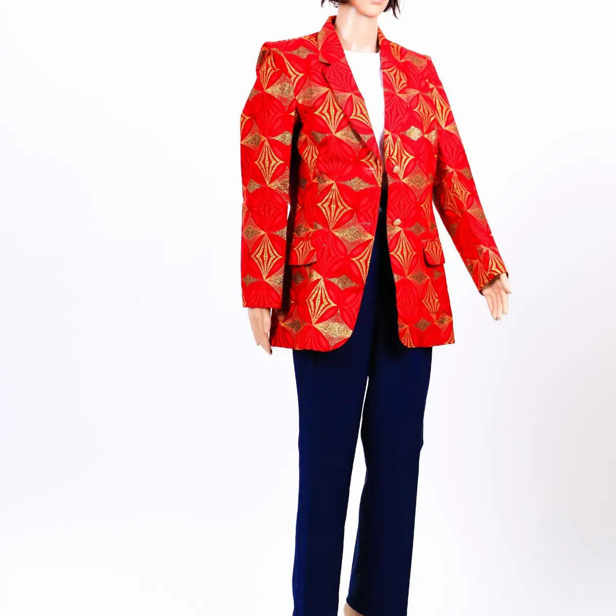 Veste rouge doré