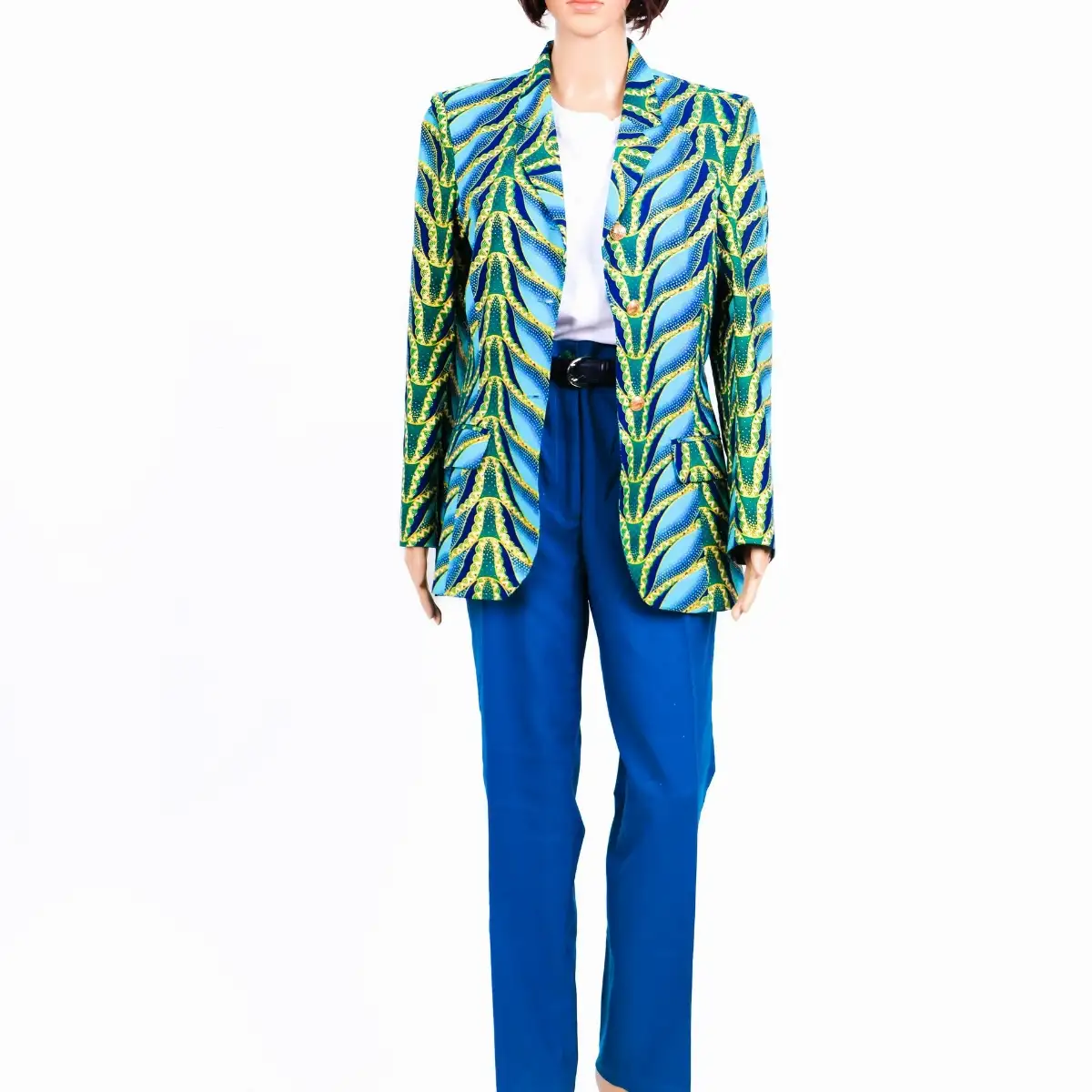 Veste nuances verts & bleus