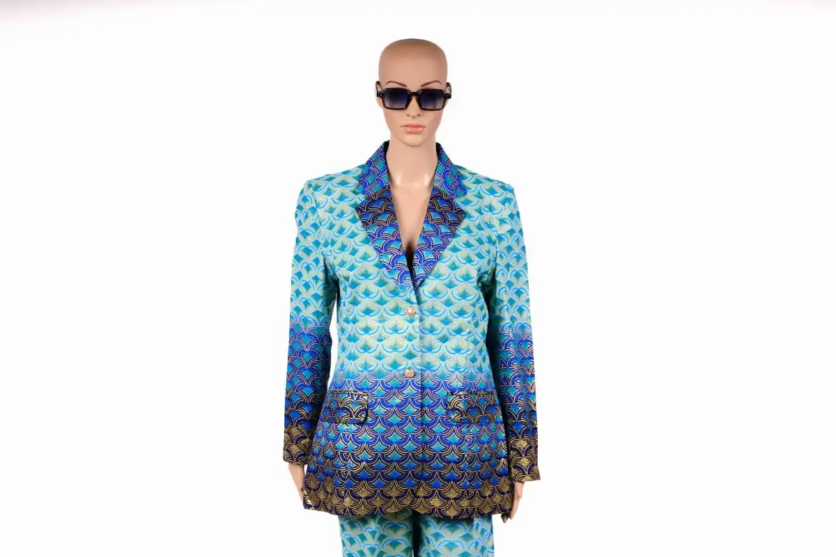 Veste nuances de vert-bleu