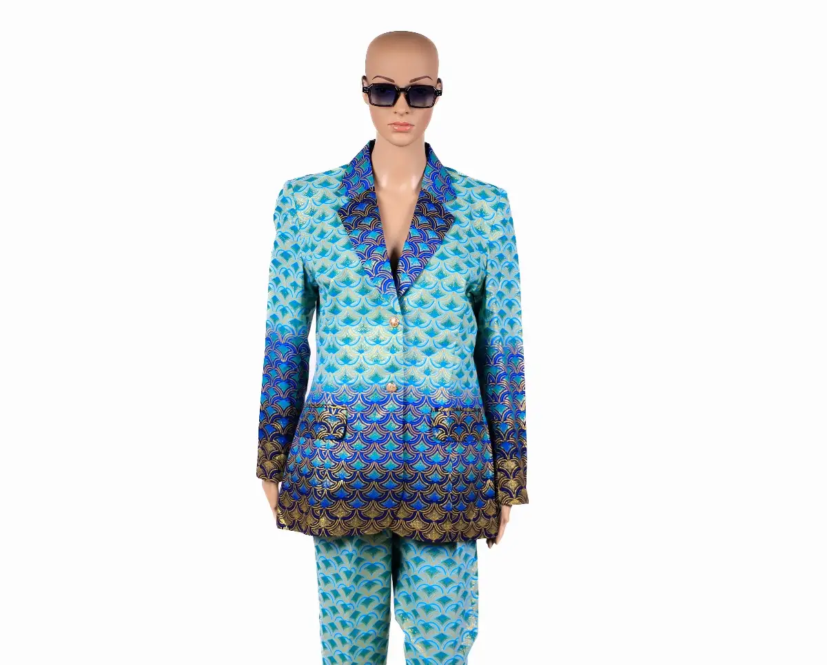Veste nuances de vert-bleu