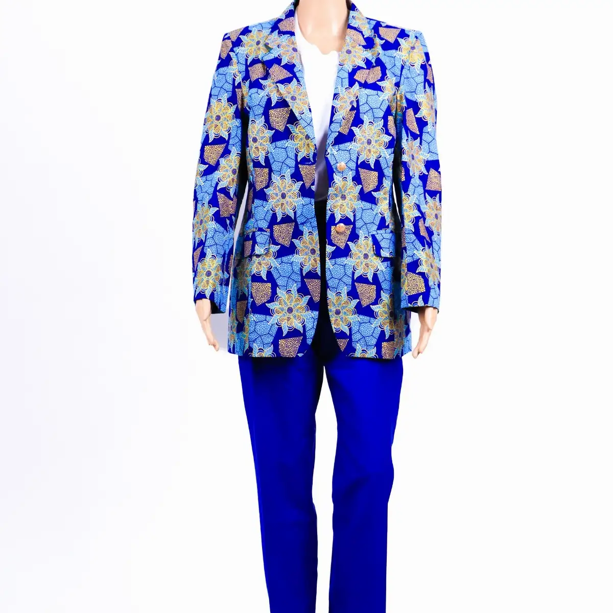 Veste motif nuance de bleu