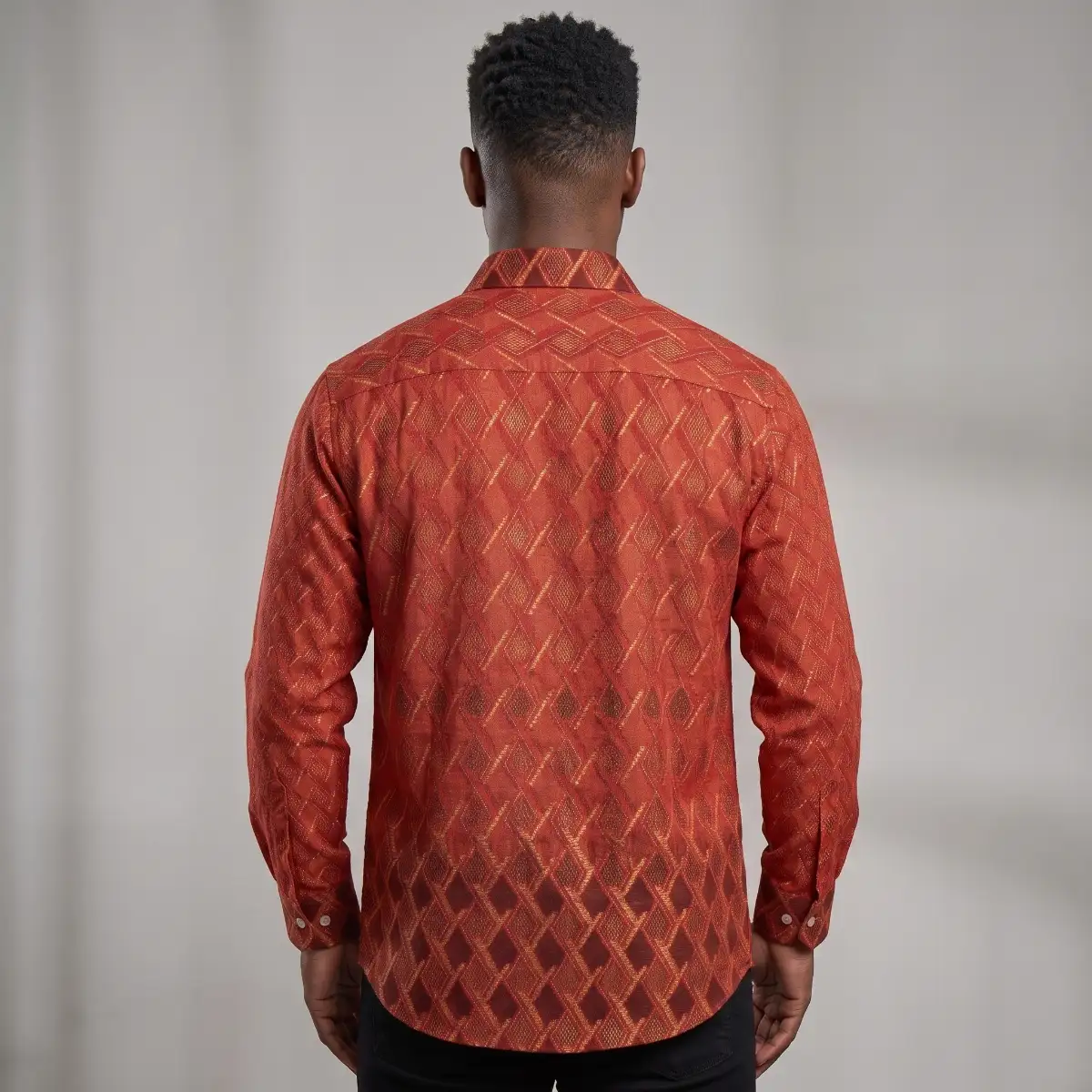 Chemise Éclat rouge en wax